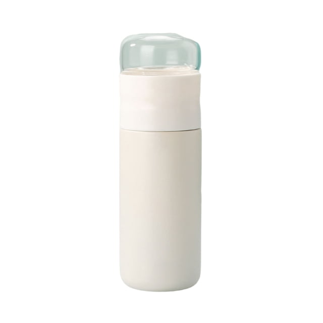 Bewildely Tapa para taza de acero inoxidable con función fácil de limpiar Tapa para botella de acero inoxidable con apertura de boca ancha Teteras blanco