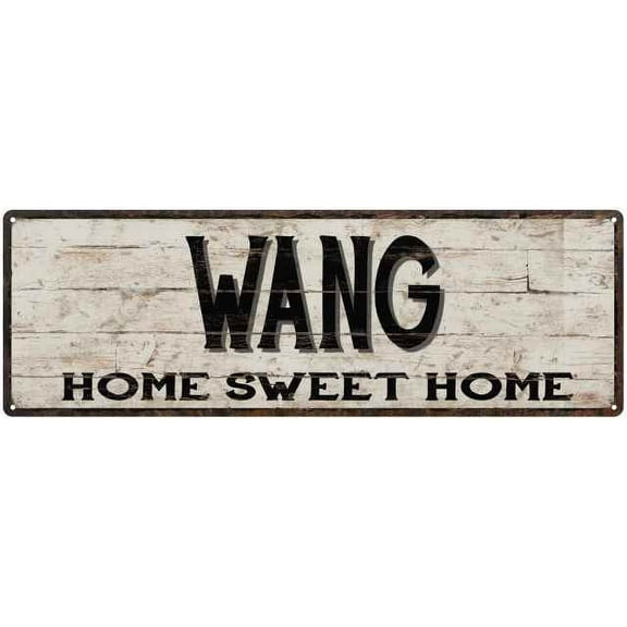 WANG Rustic Home Sweet Home Sign Gift 6x18 Metal Decor 206180084438