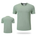 thumbnail image 4 of WRKEKC Workout Shirts for Men Solid Color Athletic Casual Loose Fit Outdoor Training Running Quick Dry T Shirt Mesh Breathable Short Sleeve, 4 of 6