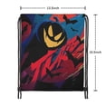 thumbnail image 5 of 13.5 x 16.5 Inch Halloween Pattern of Waterproof Drawstring Backpack with Shoe Compartment – Lightweight Dry Wet Separation Gym Bag for Men Women & Teens, 5 of 5