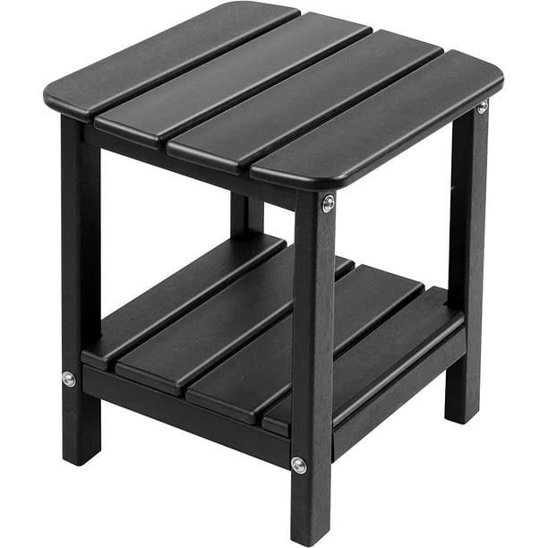 Scafild Adirondack Side Table Plastic Outdoor End Tables with 2 Layer