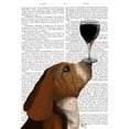 thumbnail image 3 of Fab Funky 12x14 Black Modern Framed Museum Art Print Titled - Dog Au Vin, Basset Hound, 3 of 5