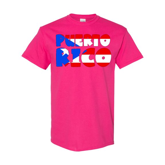 Inktastic Puerto Rico Flag in Text T-Shirt