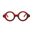 thumbnail image 4 of Thick Blue Light Blocking Reading Glasses +1.5, Round Classic Plastic Red Readers 1.50 for women, Fashion Presbyopia Glasses +150 Strength, 4 of 6