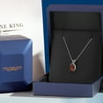 thumbnail image 5 of Gem Stone King 14K White Gold Red Garnet Pendant Necklace for Women | 3.17 Cttw | Gemstone January Birthstone | Pear Shape 12X8MM | With 18 inch Chain, 5 of 6