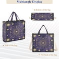 thumbnail image 6 of Corduroy Tote Bag for Women Shoulder Handbags Fashion Ladies Purses Satchel Messenger Bags Gold Celestial Pattern S, 6 of 8