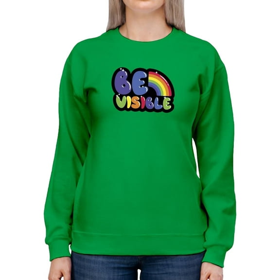 Be Visible Bubblegum Banner Sweatshirt Women -Smartprints Designs, Female 3X-Large