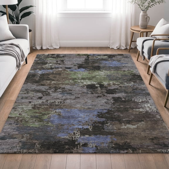 Addison Rugs Chantille Indoor/Outdoor Transitional Abstract Brown Machine Washable Rectangle Rug, 10' x 14'