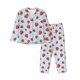 thumbnail image 1 of Balery Strawberry Conjunto de Pijama con Estampado para Mujer, Conjunto de Dos Piezas con Manga Larga, Ropa de Dormir Suave con Bolsillos, Pijamas Cómodos-Medium, 1 of 7