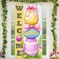 thumbnail image 2 of Stijggn Spring Door Covers Decorative Easter Door Decorations Easter Eggs Bunny Door Banner for Spring Easter Front Door Porch Sign Banner Decor, 2 of 6