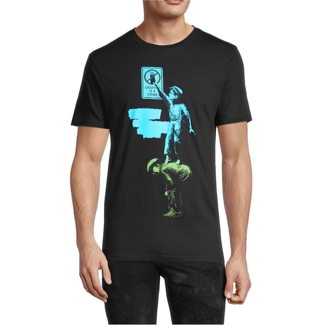 Elevenparis Hombre Niños Graffiti Graphic T-Shirt negro XL