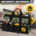 thumbnail image 4 of Bolsa para herramientas UUP de 45 cm con 16 bolsillos, tela Oxford impermeable, 4 of 7