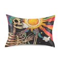 thumbnail image 7 of Yayeee Pillowcase Standard Size Set of 2 Satin Wrinkle Resistant Pillow Case, Skeleton with Sun, 7 of 7