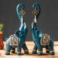 thumbnail image 4 of jifeng 2Pcs Nordic Elephant Statues animal Sculpture Ornements Cadeaux pour Table, 4 of 9