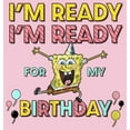 thumbnail image 2 of Girl's SpongeBob SquarePants I'm Ready For My Birthday  Graphic Tee Light Pink Small, 2 of 4