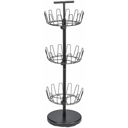 3-Tier Shoe Storage Tree, Matte Black