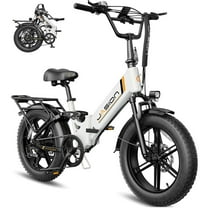 Jasion X-Hunter ST Electric Bike, 750W Foldable Ebike with 48V 13AH Removable Battery, 20'' Fat Tire Electric Bicycles for Adults, Full Suspension, UL 2849