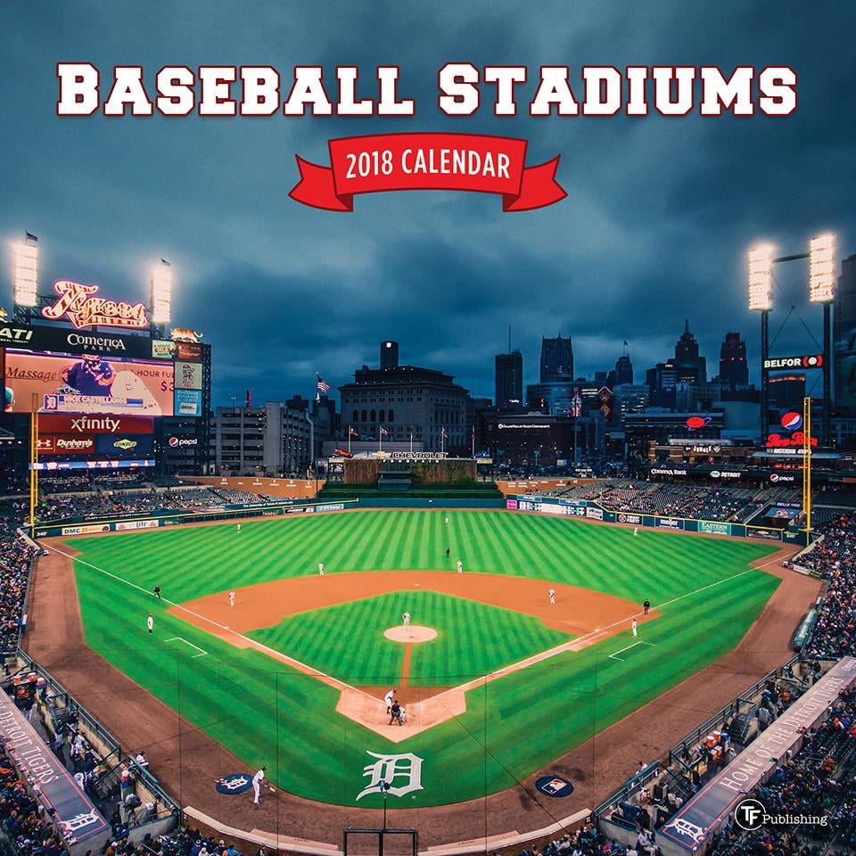 TF Publishing 2018 Baseball Stadiums Wall Calendar