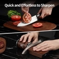 thumbnail image 5 of Rolling Knife Sharpener Kit, Knife Sharpening Kit, Kitchen Knives Sharpener Roller with Diamond and Ceramic for Steel of Chef Blade, Knives Sharpening Tool with 15 & 20 Degree Magnetic Angle, Walnut, 5 of 7