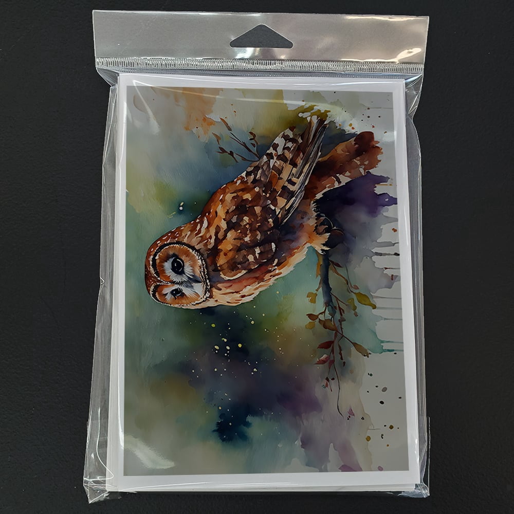Tawny Owl Greeting Cards Pack of 8 7 in x 5 in