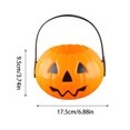 thumbnail image 2 of Holloyiver Halloween Pumpkin Bucket, 2PCS Mini Pumpkin Foldable Detachable Two Half Halloween Decor Pumpkin Trick or Treat Bucket, Pumpkin Candy Bucket Pumpkin Treat Pail for Home Decor, 2 of 7