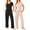 Black/Champagne, variant on 2 Pack Womens Pajamas Set Short Sleeve Sleepwear Top with Pj Pants Super-Soft Printed Lounge Sets S-XXL