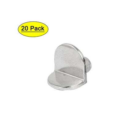 

Unique Bargains 5mm x 6mm Pin Metal Bracket Style Shelf Support Pegs Silver Tone 20 Pcs