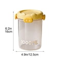 thumbnail image 3 of JHyouerji Clear Food Storage Jars,6 x 5 Inch Plastic Canisters with Sealed Lids,Stackable Reusable Organizer for Cereal Grains Dry Food, 3 of 5