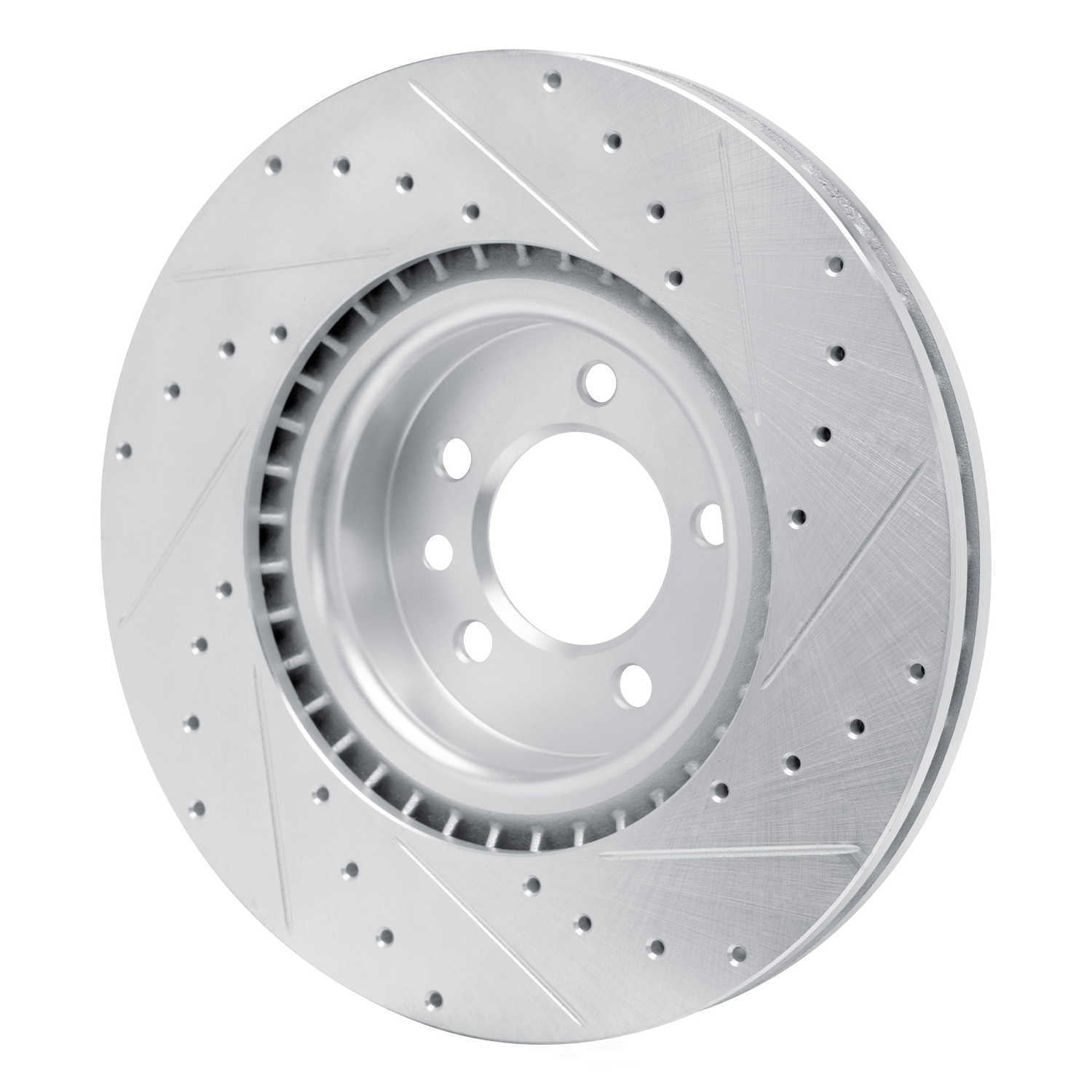 Dynamic Friction Company 631-11032R DFC Brake Rotor - Drilled And Slotted - Silver
