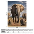 thumbnail image 4 of RUIYC Elephant Blanket Wild for Women Men Elephant Throw Blankets for Couch Bed Sofa Travelling Camping Elephant Decor Animal Lover Blanket Soft Plush Reversible Blanket, 4 of 6
