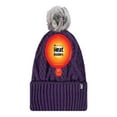 thumbnail image 2 of Porte-Chaleur - Bonnet à Pompons Côtelé pour Femmes avec Doublure en Polaire, 2 of 2