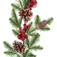 thumbnail image 7 of Coolmade Artificial Christmas Pine Garland with Red Berry Branch Pine Cone Winter Greenery, 5.1ft, 7 of 7