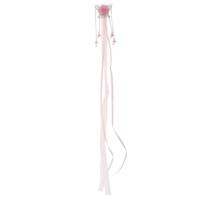 Pinzas para el pelo para novias, borlas, horquillas, cinta larga Rosado