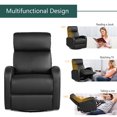 thumbnail image 4 of Costway Recliner Chair Swivel Rocker Manual Single Sofa Lounger w/Footrest Black, 4 of 10