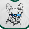 thumbnail image 4 of Inktastic French Bulldog Portrait with Sunglasses Boys or Girls Baby Bib, 4 of 4