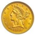 thumbnail image 2 of 1906-D $5 Liberty Gold Half Eagle MS-62 NGC, 2 of 3