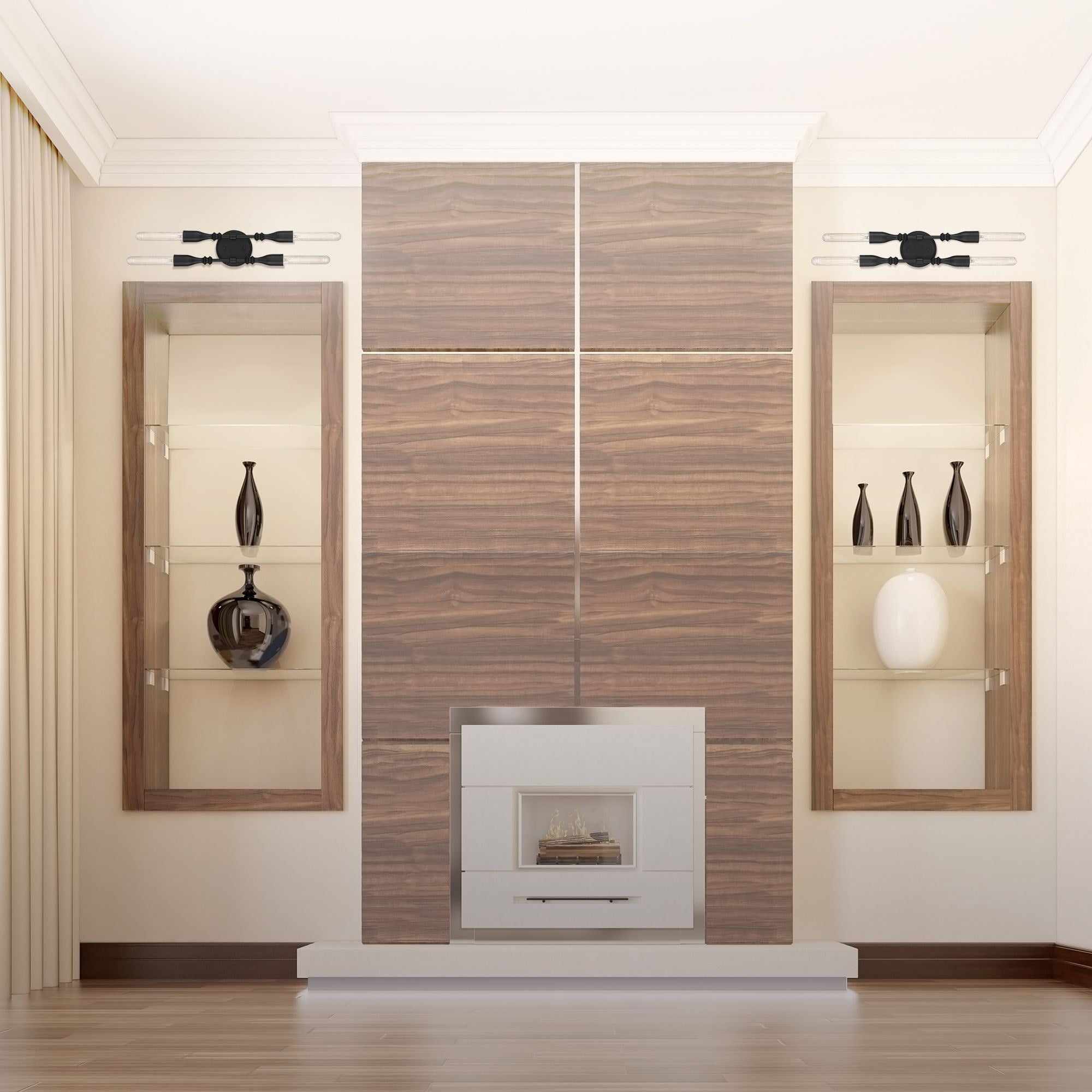 D231M-4B-MB Designers Fountain Louise - 4 Light Bath Vanity In Glam Style-5 Inches Tall and 16.25 Inches Wide