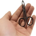 thumbnail image 5 of ACDANC 2 Pieces Tweezers Scissor Handle Straight Tip Scissor Shaped Eyebrows Tweezers for Hair Plucker Remover Facial Hair Eyebrows Care (Silver and Black), 5 of 7