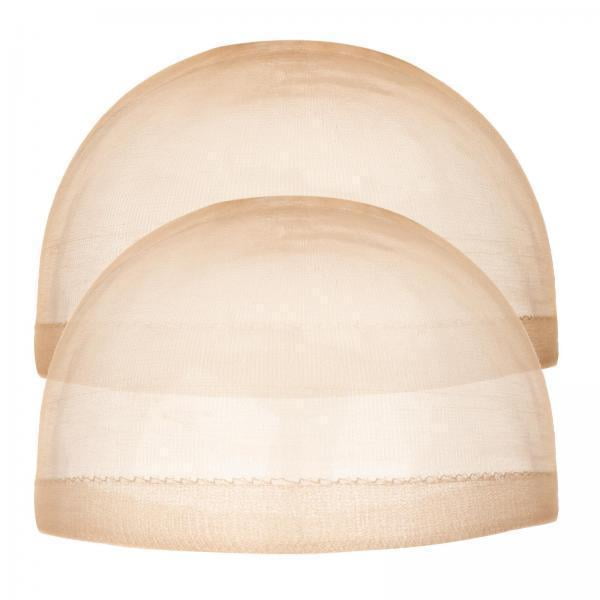 2 Gorros de Peluca, Accesorios, Gorro Invisible Real de Nailon Elástico Transpirable para Medias Delanteras de Encaje para Mujeres Cosplay , 2 piezas