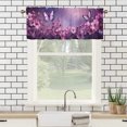 thumbnail image 3 of Butterfly Thermal Insulated Window Curtain Valance Spring Floral Nature Landscape Scenic Privacy Decorative Rod Pocket Short Window Valance Curtains 54 by 18 in, 1 Panel, 3 of 6