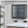 Bathroom Cabinet Wall Mount, Glass Wall Cabinet with Doors and ...