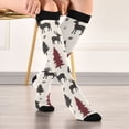 thumbnail image 5 of FORMRS Womens Knee High Socks Casual Long Thick Travel Daily Wear, 1 Pair, Christmas Plaid Forest, 5 of 6
