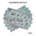 thumbnail image 3 of Placemats Set of 4 / 6, Pirate Adventure Map Placemats for Dining Table Indoor/Outdoors Heat Resistant Washable Placemats 18" x 12", 3 of 8