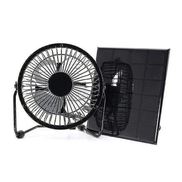 Ventilador portátil con panel solar USB de 4/6/8 pulgadas para refrigeración del hogar al aire libre