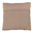 thumbnail image 2 of SARO LIFESTYLE Collection Chindi Design Throw Pillow in Two-Tone Leather with Down Filling, 18", Coffee, 2 of 3