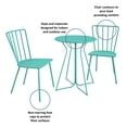 thumbnail image 5 of Novogratz Poolside Gossip Collection, Heidi Outdoor/Indoor Bistro Set, 3 Piece, Turquoise, 5 of 6