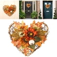 thumbnail image 4 of FloreceBien 1 x Guirnalda de ramas de frutas de otoño con hojas de arce artificiales para decoración de puertas de Halloween, guirnalda de decoración navideña, 4 of 5