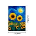 thumbnail image 4 of AMHNF Linen Garden Flag with Sunflowers and Starry Night Design for Spring Summer Home Outdoor Garden Yard Door Decor 12x18 inch, 4 of 5