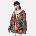 thumbnail image 3 of Vsdgher Papillons sur Falaise Rocheuse Imprimé Sweat à Capuche Adulte pour Hommes Femmes, Manches Longues Protection Solaire Chemises de Pêche pour Course Natation-TTG, 3 of 7