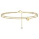 thumbnail image 1 of Pulseras de tobillo HUOGUO con iniciales en forma de corazón chapadas en oro de 14 quilates para muj, 1 of 2